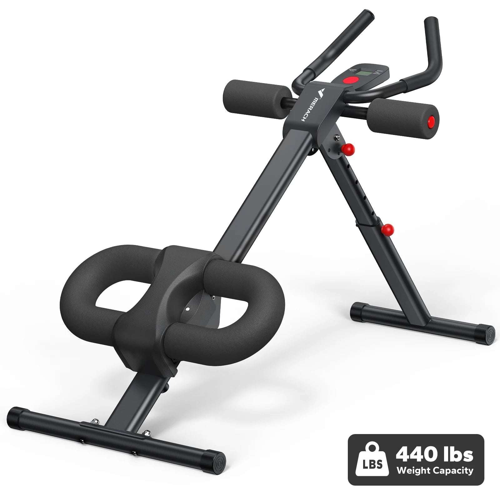 MERACH Ab Machine Adjustable Trainer Workout Foldable Knee Protection Abdominal Exercise Machine Core Ab Exercise System Trainer