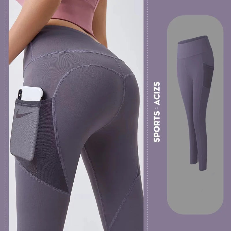 YOTEE hyperflex Seamless Yoga Pants Leggings Fashion Pocket Stretch Gym Running Wear Sportswear Track And Field Leggings