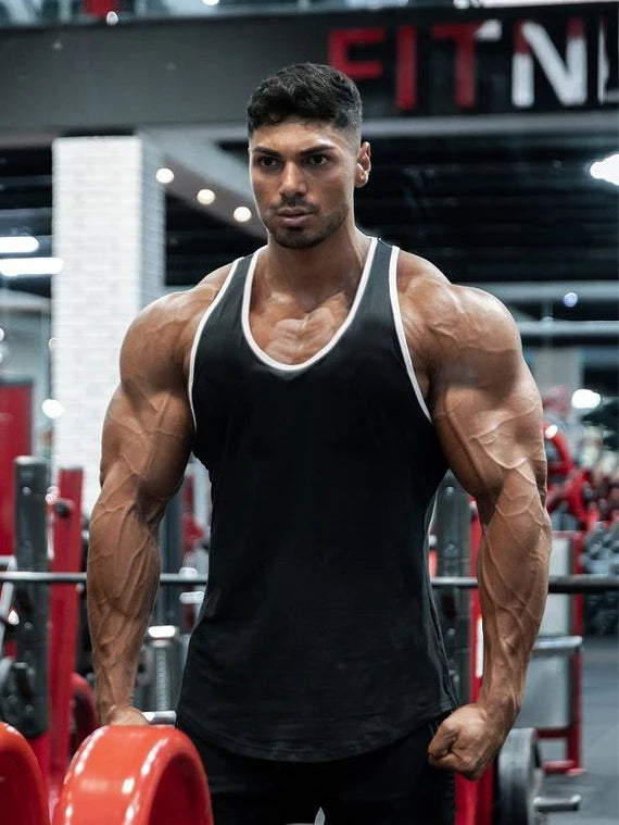 New Gym Clothing Mens Cotton Bodybuilding Stringer Tank Top Men Fitness Singlets Summer Sport Sleeveless Shirt Solid Muscle Vest