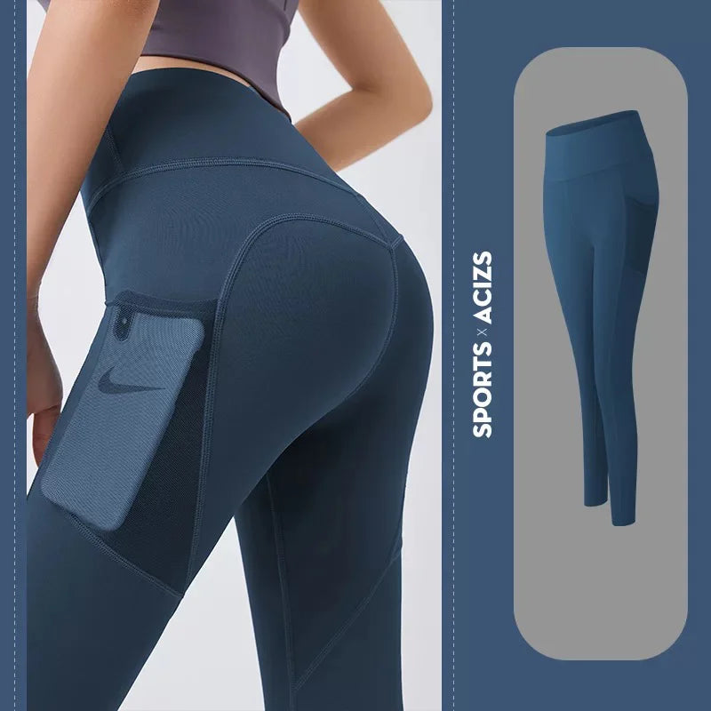 YOTEE hyperflex Seamless Yoga Pants Leggings Fashion Pocket Stretch Gym Running Wear Sportswear Track And Field Leggings