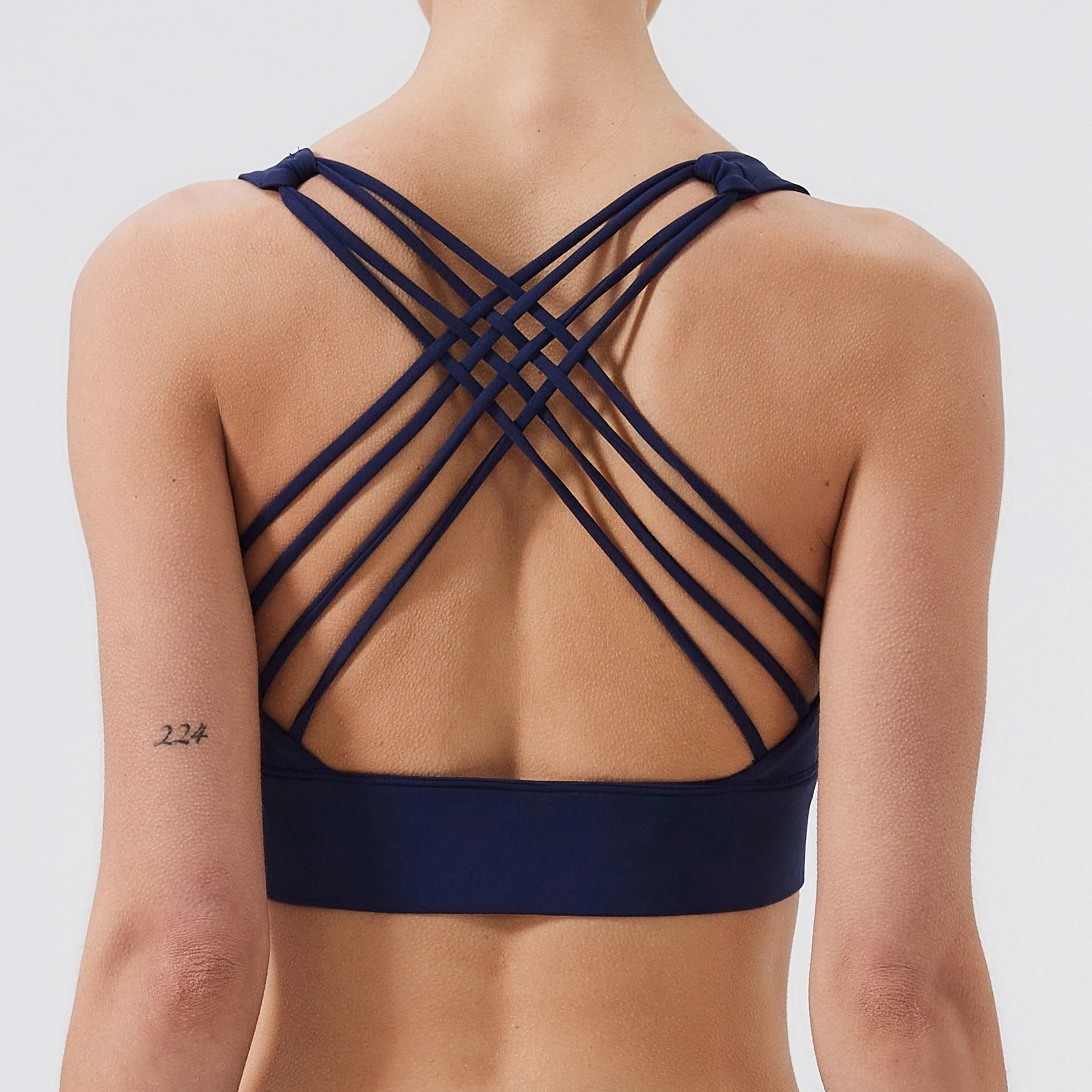 Women Eight Lines Crossing Beautiful Back Sports Bras Yoga Top Vest Yoga Gym Outdoor Sport Running Fitness Underwear