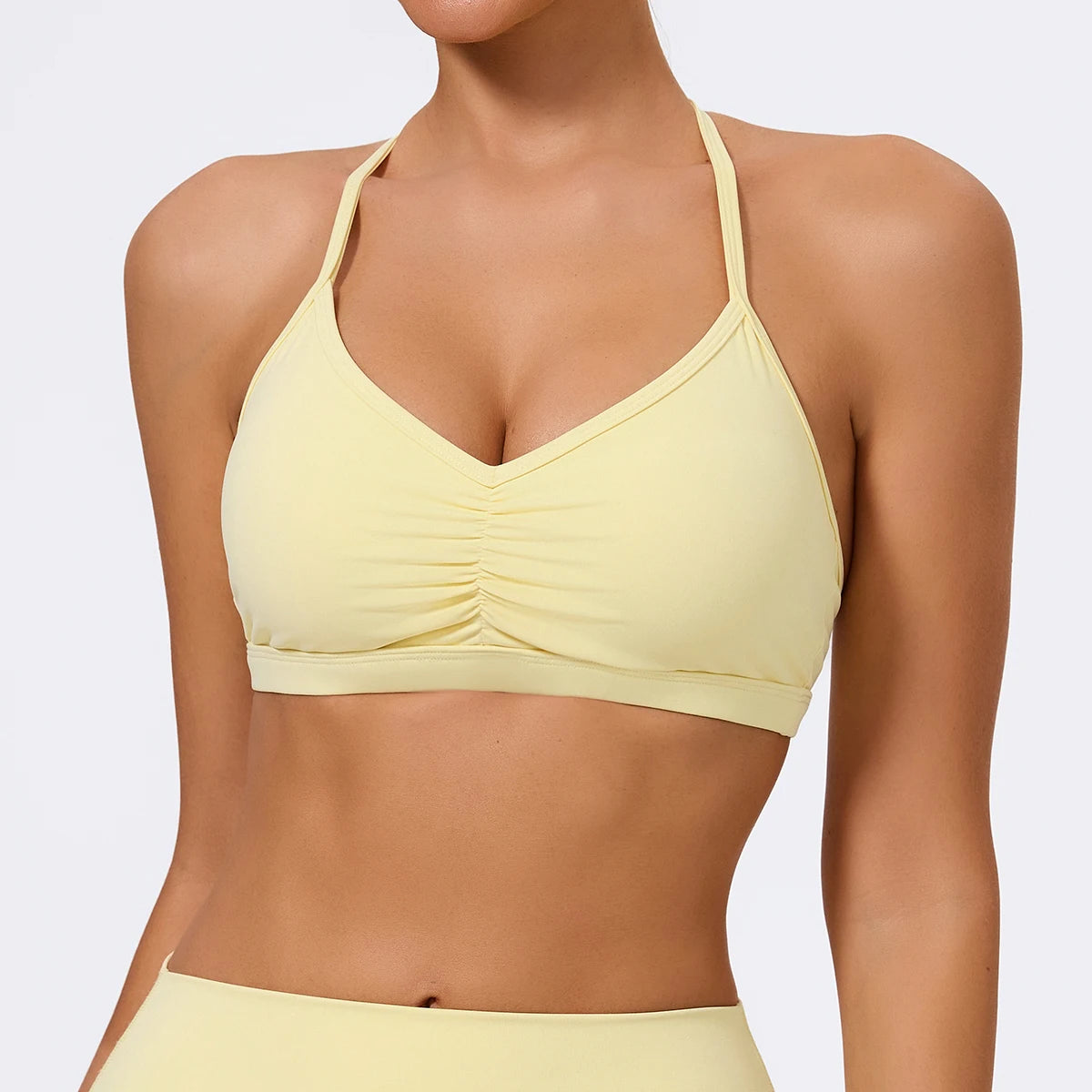 Hearuisavy Scrunch Sports Bra Gym Top Women Running Back Cross Top Women Sportswear Yoga Underwear Fitness Workout Yoga Clothes