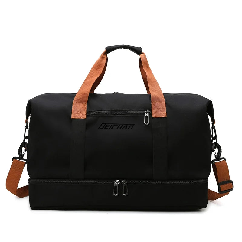 Large Capacity Fitness Bag Travel Bag Waterproof Sports Gym Bag Portable Luggage for Men Women Short Distance gym and travel bag