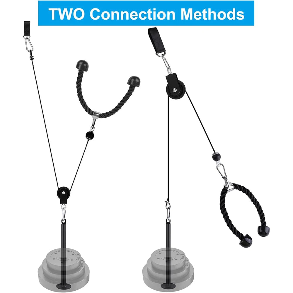 Pull Down and Lift Weight Pulley System Cable Machine Pulley Attachment for Triceps Pull Down, Biceps Curl, Back, Forearm