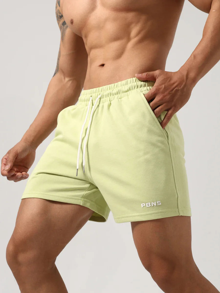 Men's Casual Sports Shorts Made Of Cotton Fitness Elastic And Light Luxury Three-inch Pants Are Suitable For Daily Outdoor Beach