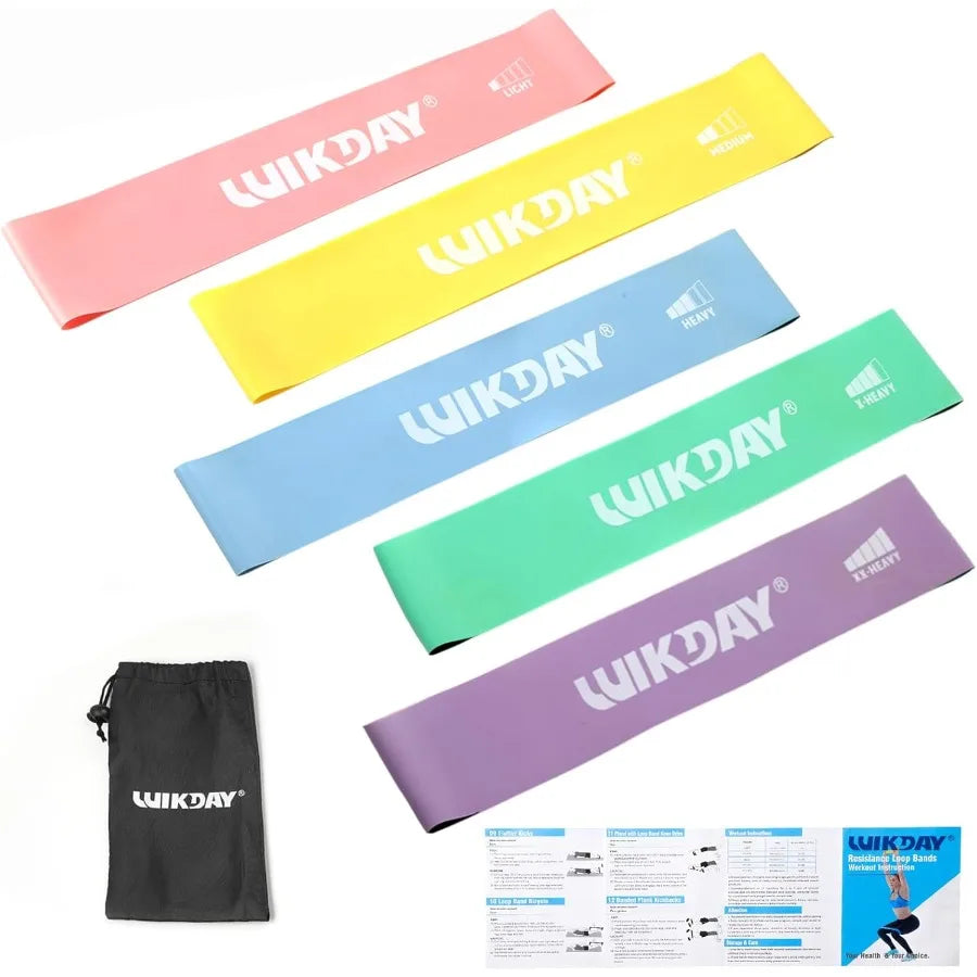 Resistance Bands for Working Out, Exercise Loop Bands Workout Bands Set for Body Stretching, Crossfit Training, Set of 5