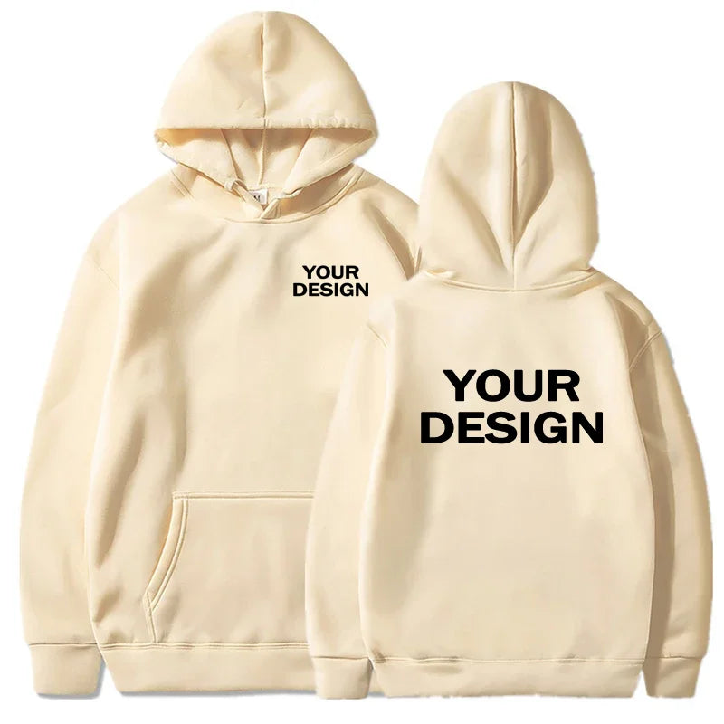 Custom Prints Men's Women's Hoodies Loose Casual Wear Solid Color Hoodies Long Sleeve Hooded Personality Streetwear Sweatshirts