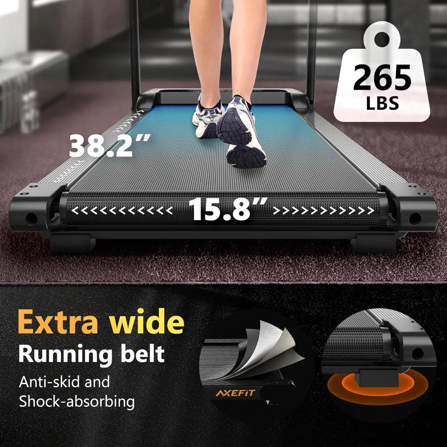 Walking Pad with Incline Under Desk Treadmill for Home Office 2.5HP Portable Treadmills with Panel and Remote Control 4 in 1 Wa