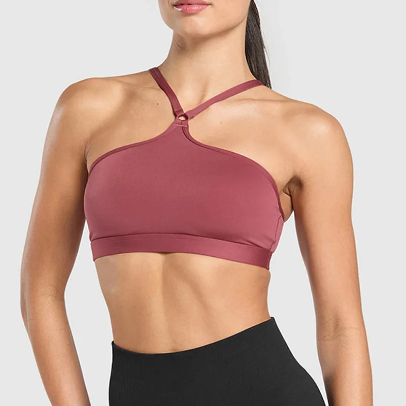 2025 Women's Nude Feel High Strength Yoga Workout Top Push up Sexy Beauty Back Design Ideal for Running Gym With