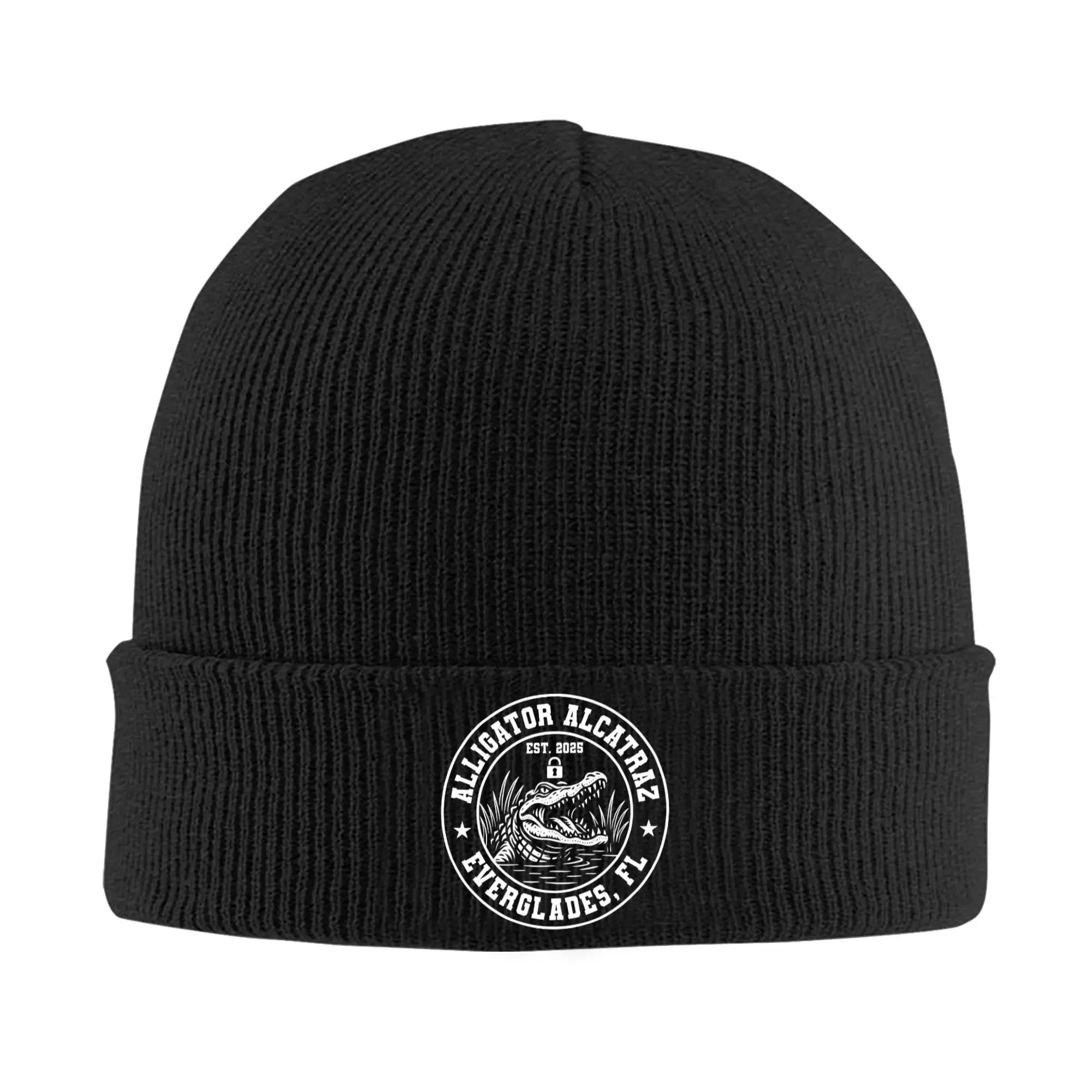 Alligator Alcatraz Beanie Hats Everglades FL Bonnet Hats Men Women Unisex Outdoor Sport Knitted Hat Autumn Winter Warm Caps