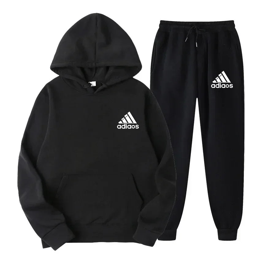 Men's sweatshirt set, autumn and winter fashionable sweatpants set, casual jogging set, sportswear set, sweatshirt, comfortable