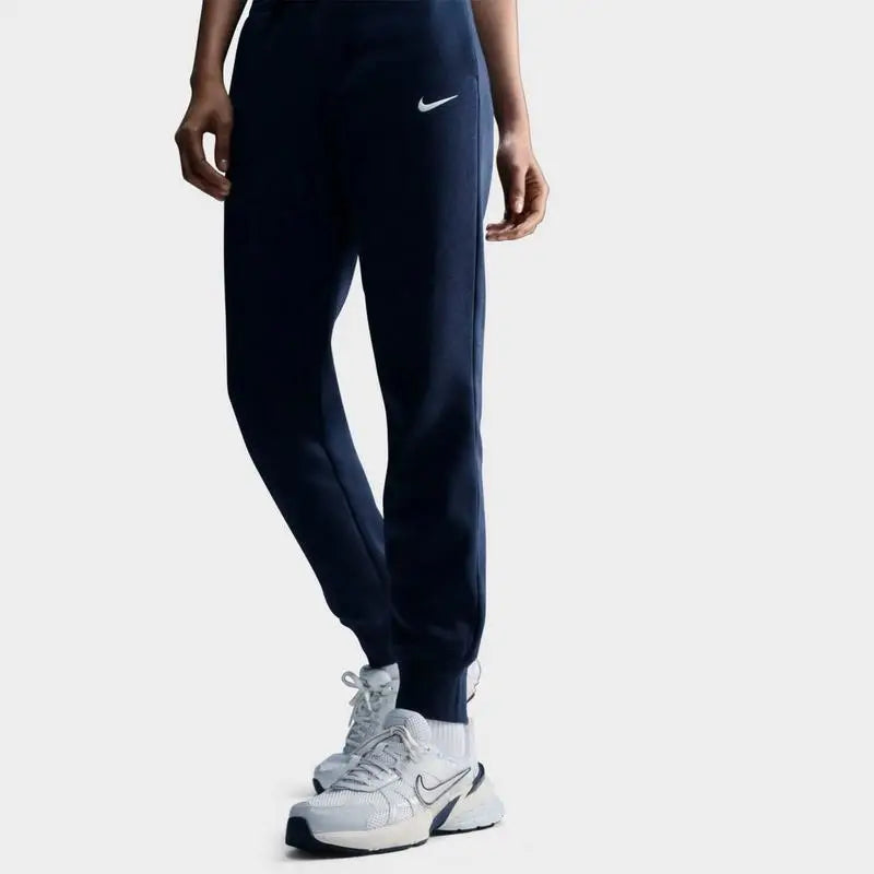 Nike Phoenix Fleece Mid-Rise Breathable Jogger Sweatpants for Fitness Comfortable Sportswear Trousers