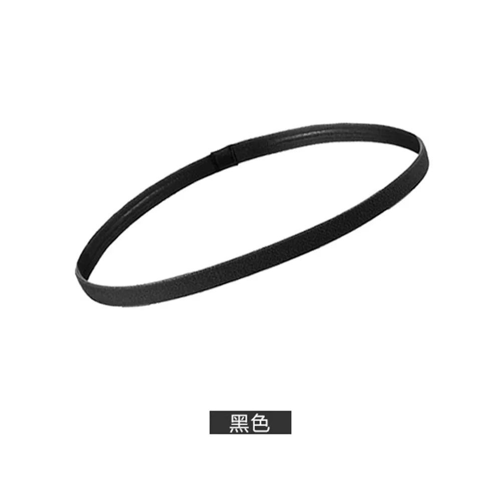 1PCs Simple unisex sports hairband non-slip silicone strip sweat guide elastic headbands yoga running fitness hair accessories