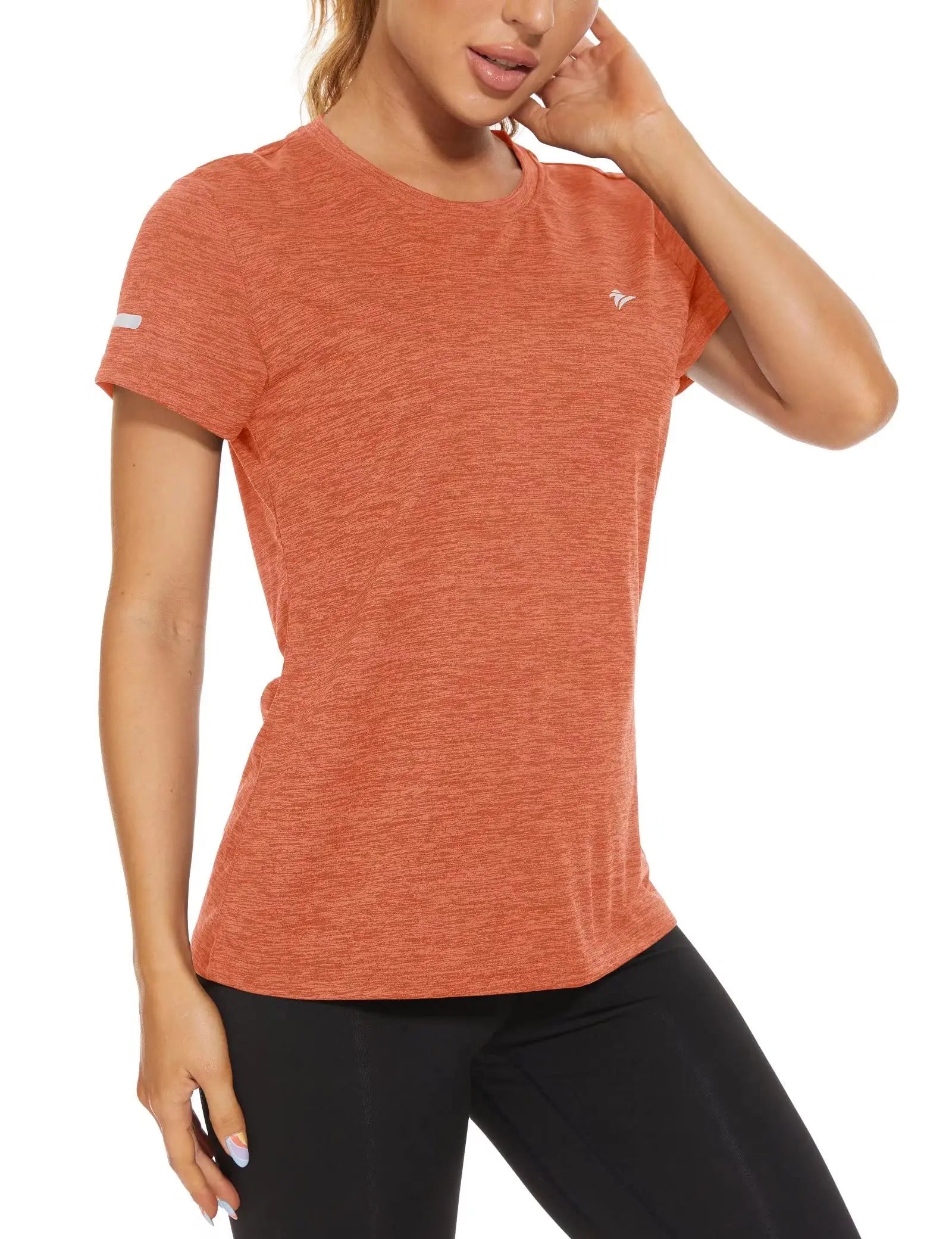 KEFITEVD Short Sleeve T-Shirt Quick Dry Athletic Shirts Women's Casual Workout Gym Yoga Shirt Training Running Jogging T Shirt