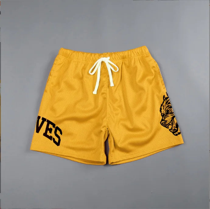 Mens Summer Streetwear Sports Casual Shorts Gym Fitness Mesh Quick Dry Running Beach Basketball Jogger Short Pants Sweatpants