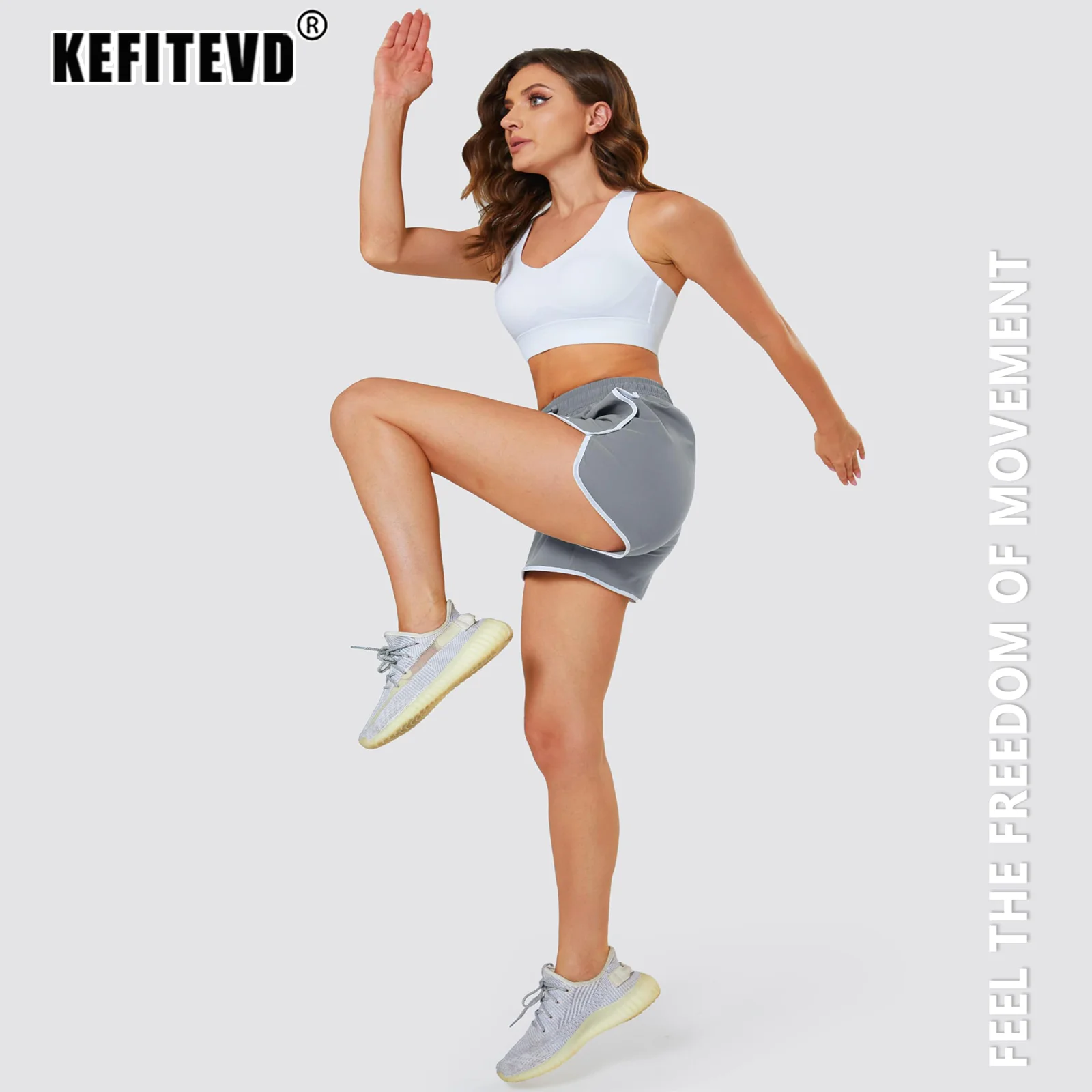 KEFITEVD Women's Soft Lightweight Running Short Breathable Workout Sport Hiking Trekking Casual Bottoms Summer Quick Dry Shorts