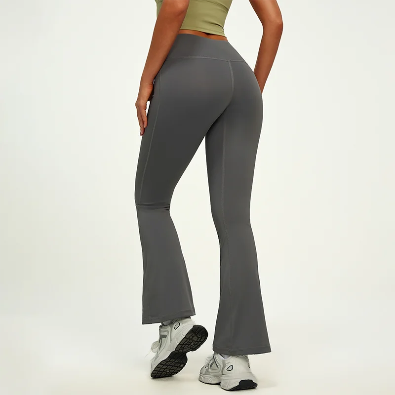 Women Wide Leg High Stretch Gym Sports Flared Leggings Naked Feeling Compression Fitness Outdoor Workwear
