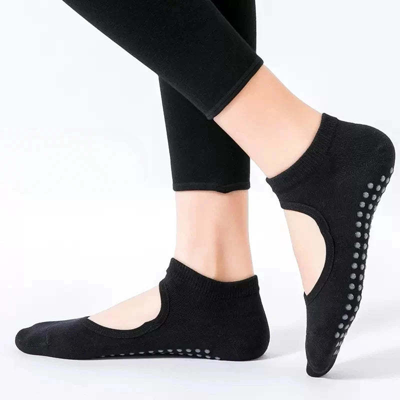 Professional Women Yoga Socks for Gym Indoor Sports and Fitness Breathable Silicone Anti-slip Ballet Pilates Dance Sports Socks