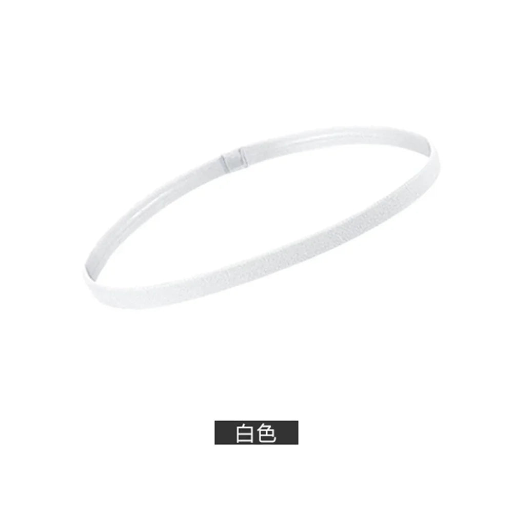 1PCs Simple unisex sports hairband non-slip silicone strip sweat guide elastic headbands yoga running fitness hair accessories