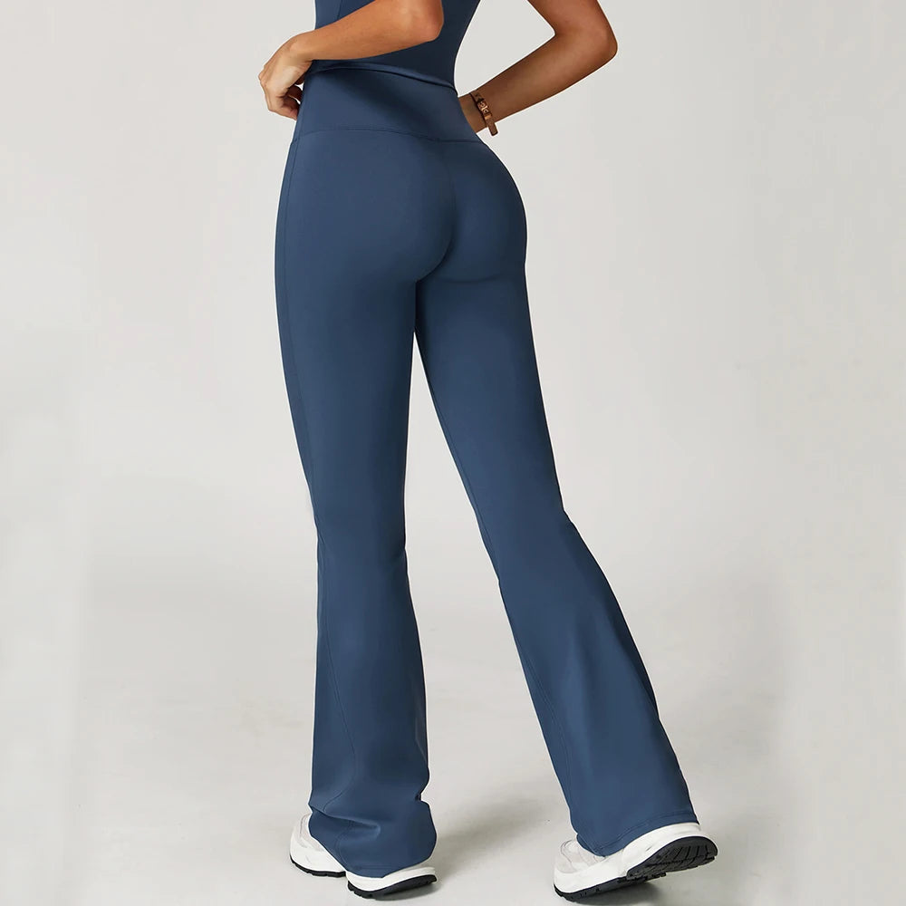 Yoga Flare Leggings Women Fitness Push Up High Waiste Wide Leg Yoga Pants Workout Pants Gym Elastic Tights Exercise Sport Pant