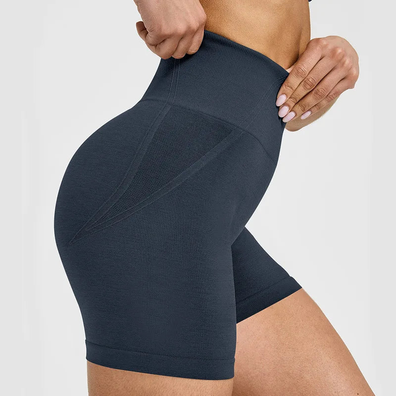 Effortless Seamless Shorts High-waisted Women's Yoga Pants Casual Sports Fitness Wear Tight Enhancing Hips Yoga Shorts
