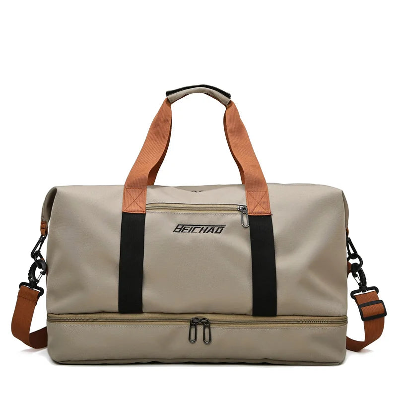 Large Capacity Fitness Bag Travel Bag Waterproof Sports Gym Bag Portable Luggage for Men Women Short Distance gym and travel bag
