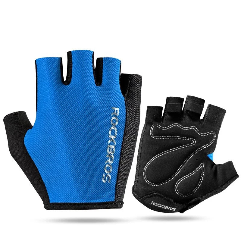 ROCKBROS Bike Gloves Half Finger Summer Breathable Anti-slip SBR Pad Shockproof MTB Road Bicycle Gloves Cycling Shorts Gloves