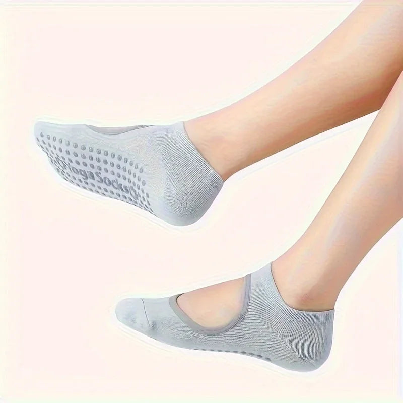 Professional Women Yoga Socks for Gym Indoor Sports and Fitness Breathable Silicone Anti-slip Ballet Pilates Dance Sports Socks