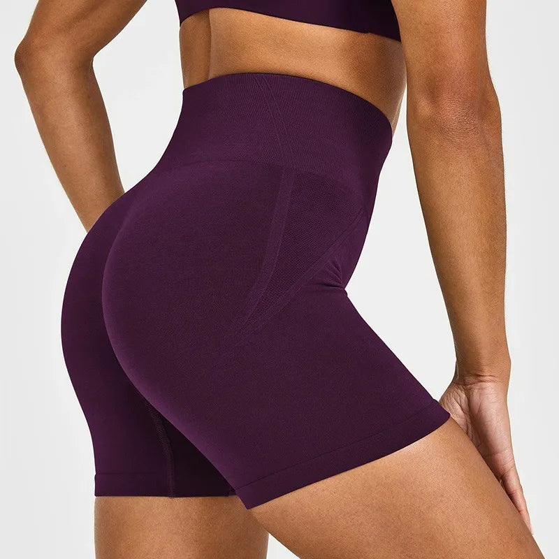 Effortless Seamless Shorts High-waisted Women's Yoga Pants Casual Sports Fitness Wear Tight Enhancing Hips Yoga Shorts
