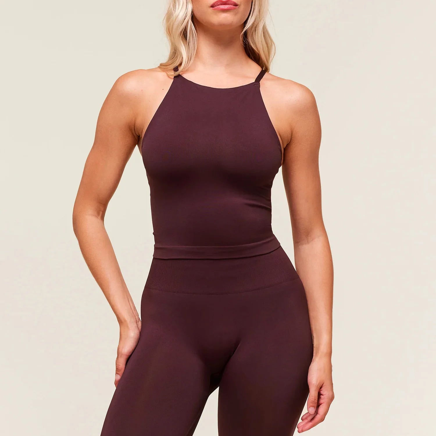 Yoga fitness sports vest women's high neck cross adjustable cross beautiful back sports top sleeveless breathable sportswear