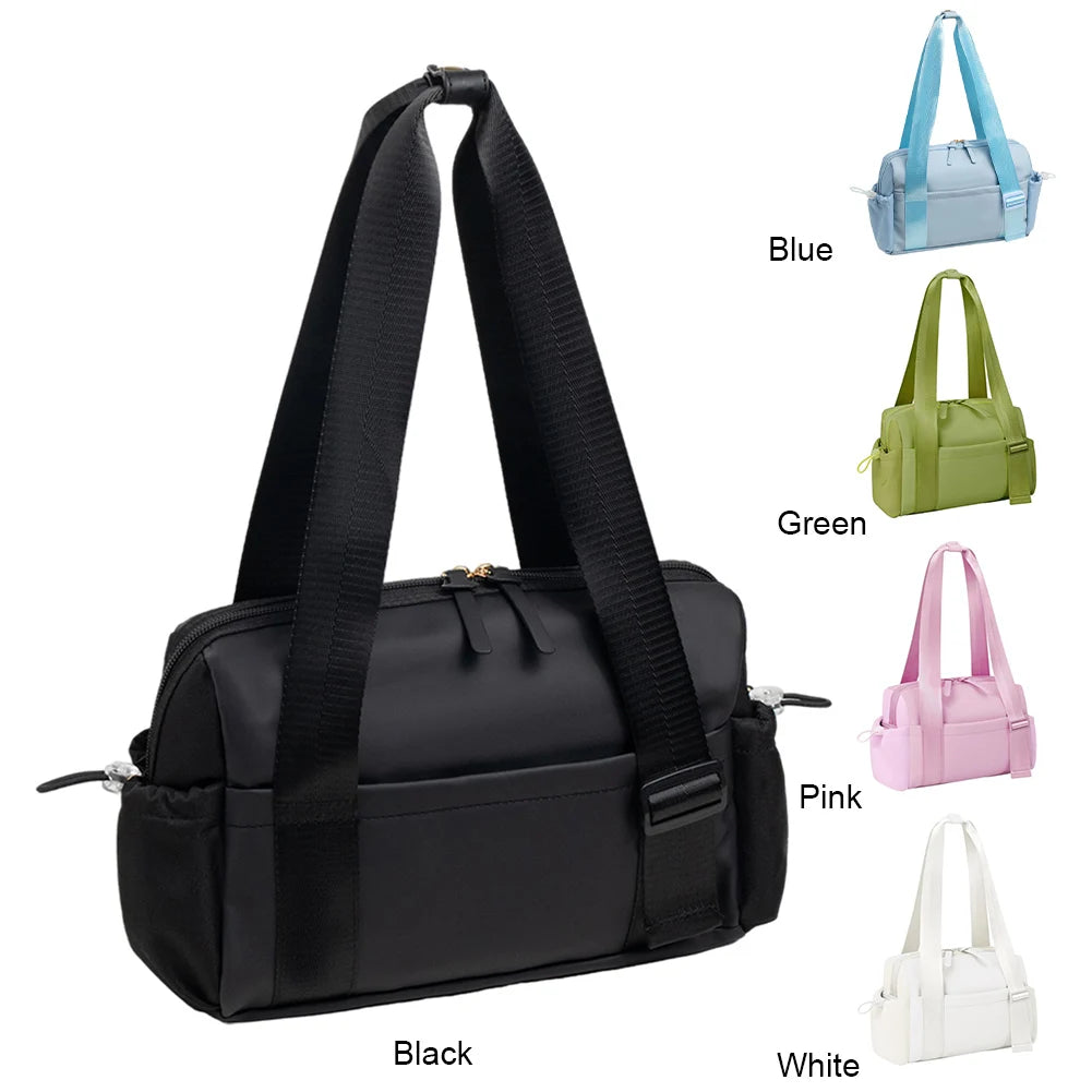 Lightweight Duffle Shoulder Bag Multi Pockets Yoga Storage Handbag Solid Color Gym Shoulder Bag Swimming Running Hiking Bag