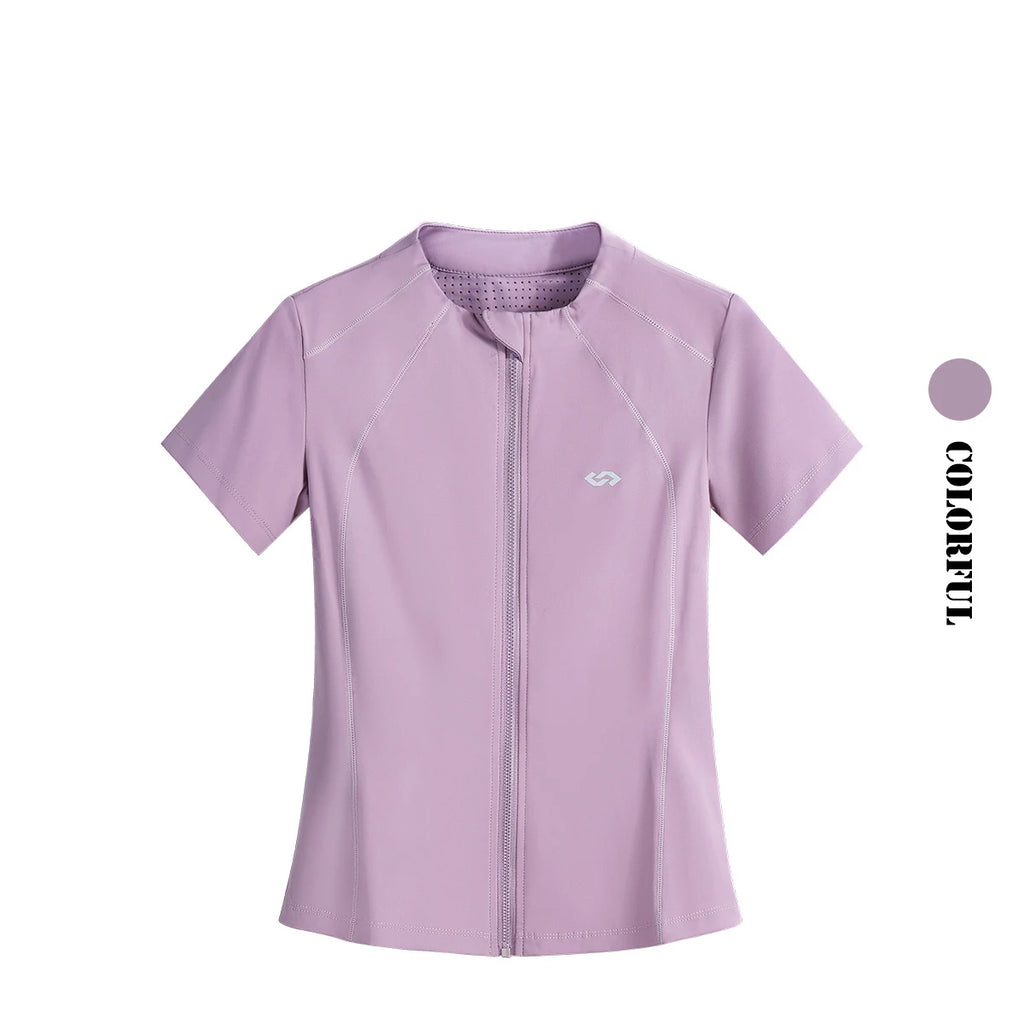 DRUR Summer Running Jacket Women Lightweight Full Zip Breathable Gym Workout Top Fitness Sportswear Slim Fit Yoga Shirt 2025 New