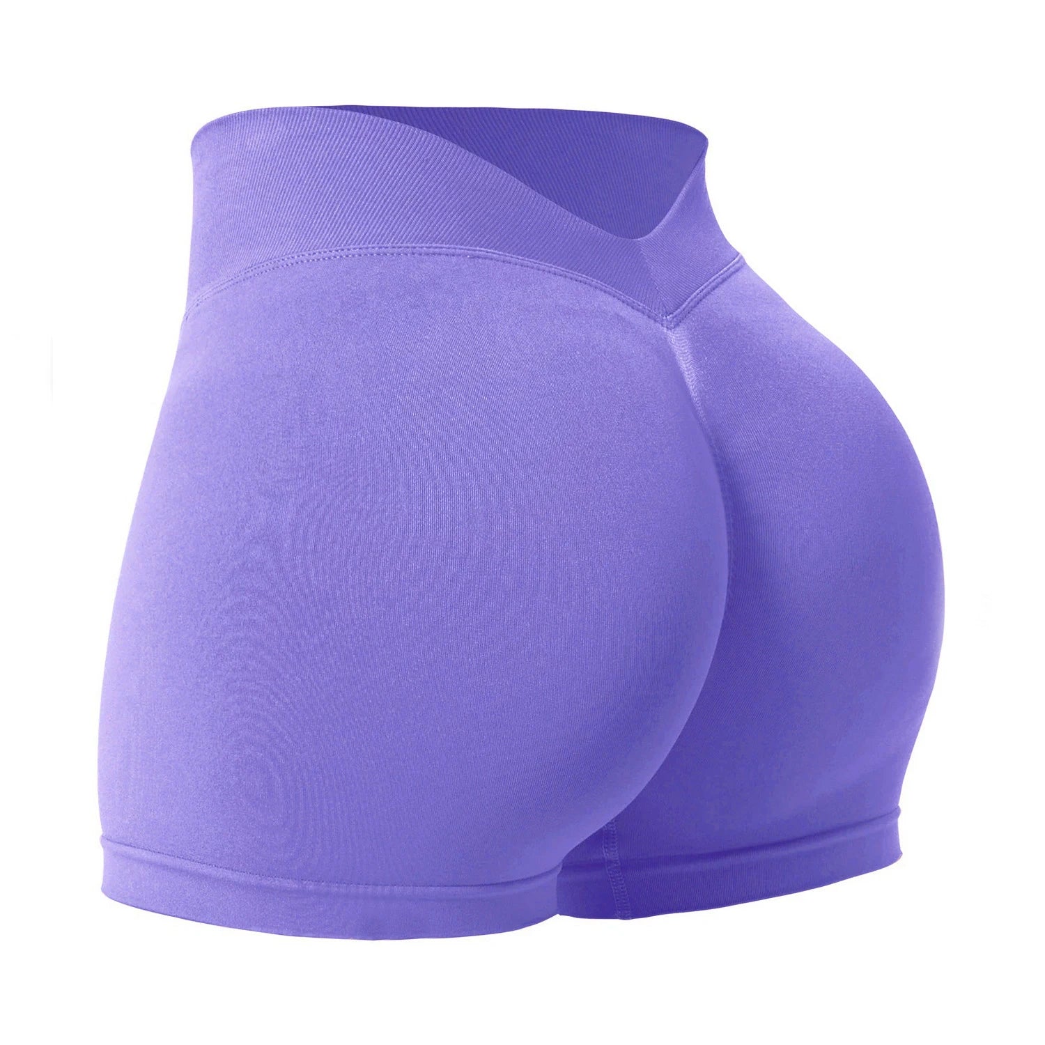 Women's Seamless Yoga Shorts Scrunch Butt Gym Shorts Booty Running Low Waist Sports Shorts Workout Leggings V Hip Fitness Pants