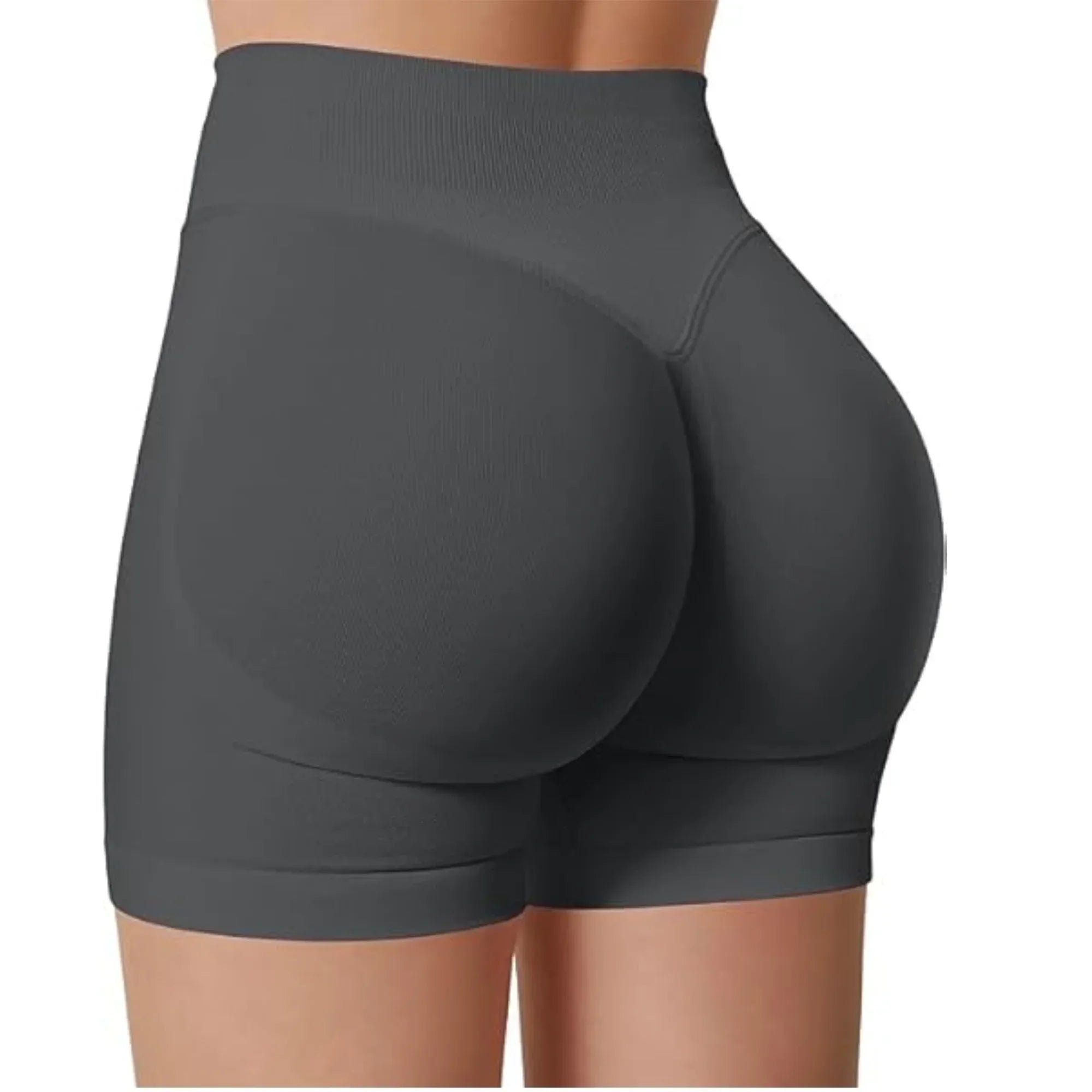 Summer Women's Gym Yoga Shorts High Waist Seamless Tight Fitting Lifted Buttocks Sexy Solid Color Shorts Exercise Yoga Leggings