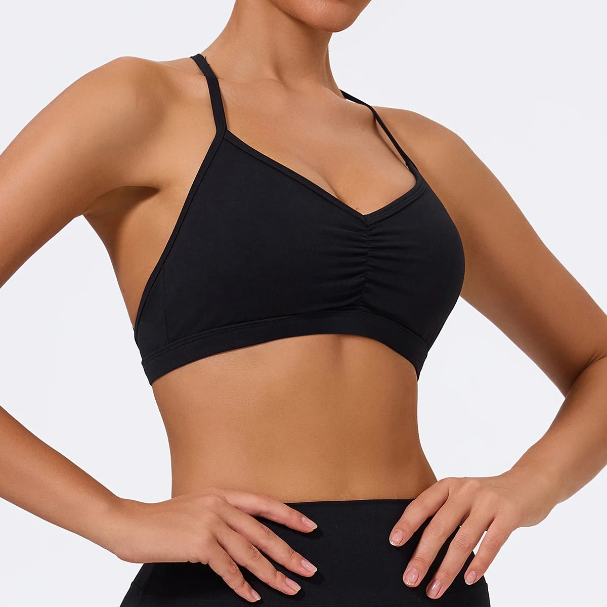Hearuisavy Scrunch Sports Bra Gym Top Women Running Back Cross Top Women Sportswear Yoga Underwear Fitness Workout Yoga Clothes