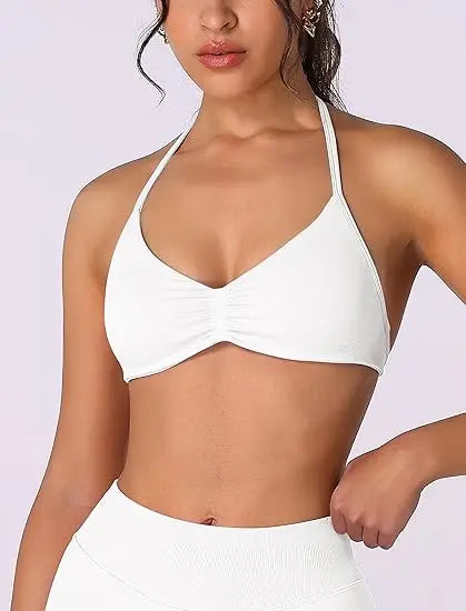 Women Gym Yoga Bra Running Sling Underwear Suspenders Exercise Seamless Bra Kneading Exercise Yoga Sports Bra With