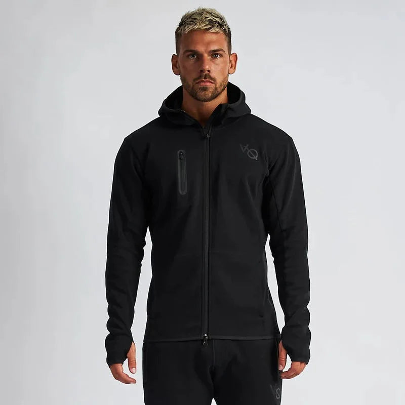 Muscle New Autumn and Winter Sports Suite Men's Outdoor Running Hoodie and Pants Leisure Two-Piece Set conjunto de futbol hombre