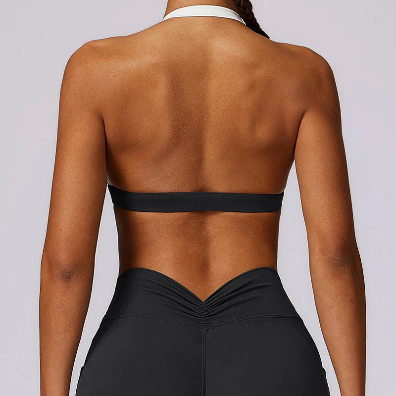 Ctenkevet Women Sport Bra Breathable Yoga Clothes Female Running Sportswear Women Push Up Brassiere Suspend Sports Top Woman Gym
