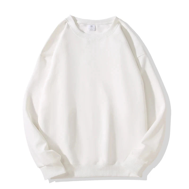 Basic Round-neck Sweatshirts for Men and Women Warm and Comfortable Pullover Tops for Spring and Autumn Sporty Casual and Loose