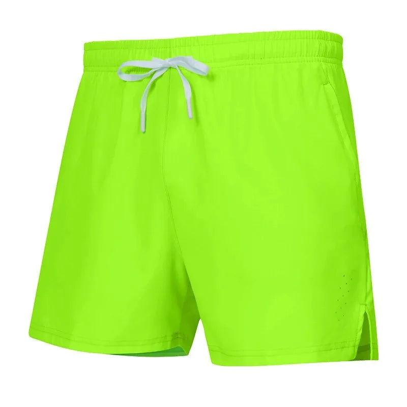 New Summer Running Shorts Men's Sports Jogging Gym Fitness Shorts Training Quick-drying Sports Zipper Pocket Male Cropped Pants