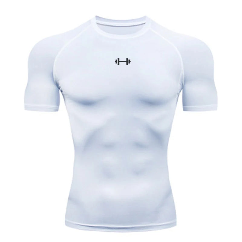 Men Running Compression T-shirt Short Sleeve Sport Tees Gym Fitness Sweatshirt Male Jogging Tracksuit Homme Athletic Shirt Tops