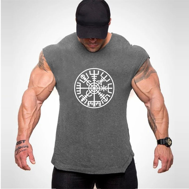 Brand Fitness Shirt Fashion Workout Cotton Mens Tank Top Gym Clothing Bodybuilding Fitness Musculation Sports Sleeveless Vest