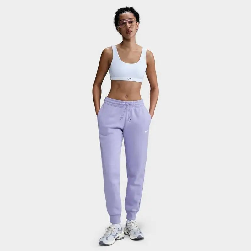 Nike Phoenix Fleece Mid-Rise Breathable Jogger Sweatpants for Fitness Comfortable Sportswear Trousers