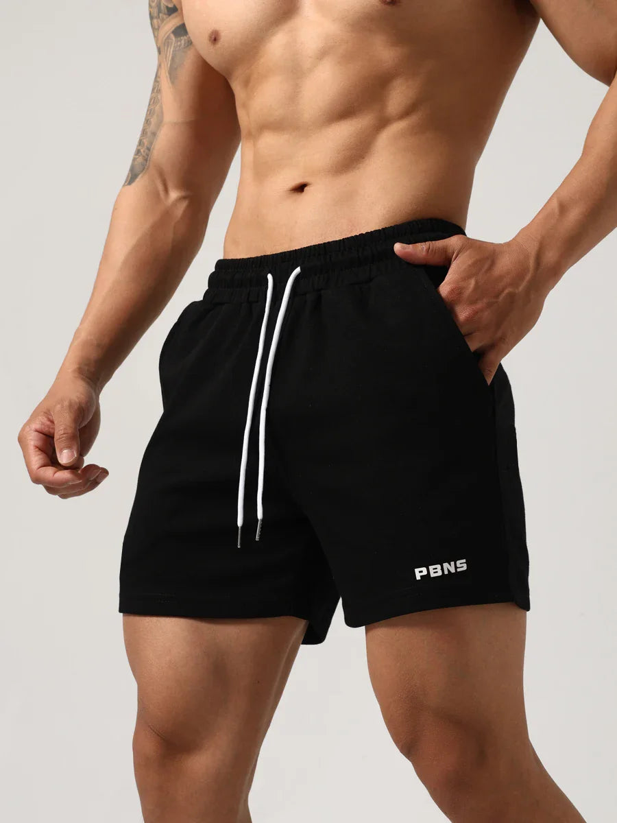 Men's Casual Sports Shorts Made Of Cotton Fitness Elastic And Light Luxury Three-inch Pants Are Suitable For Daily Outdoor Beach