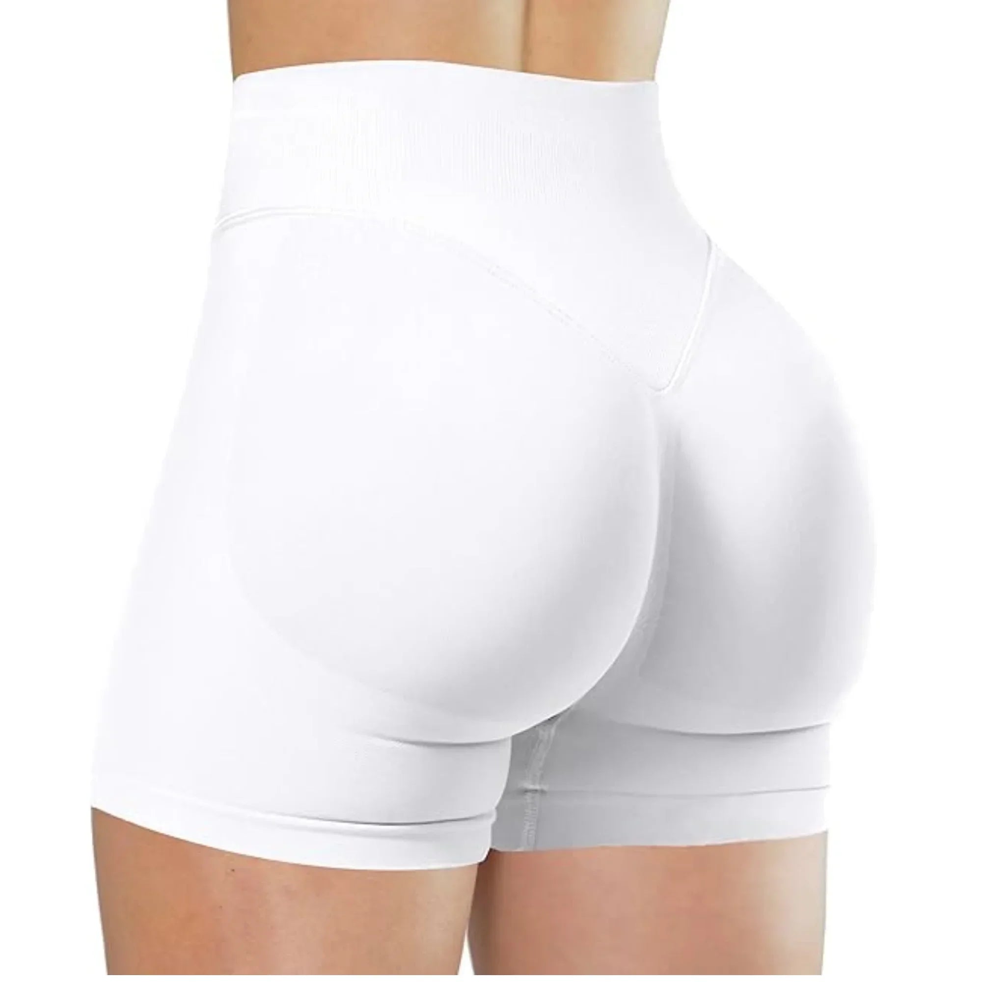 Summer Women's Gym Yoga Shorts High Waist Seamless Tight Fitting Lifted Buttocks Sexy Solid Color Shorts Exercise Yoga Leggings