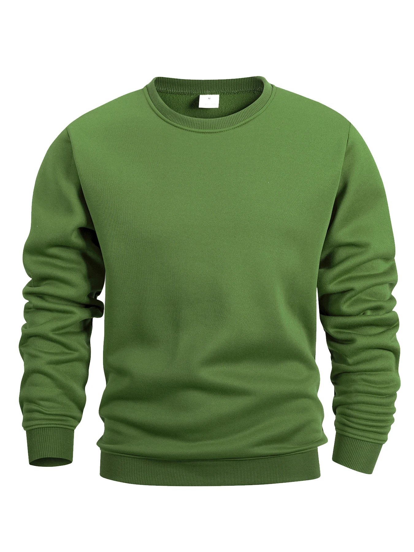 Men's crew neck sweatshirt sweatshirt solid sportswear outdoor casual daily long-sleeved pullover men's sportswear