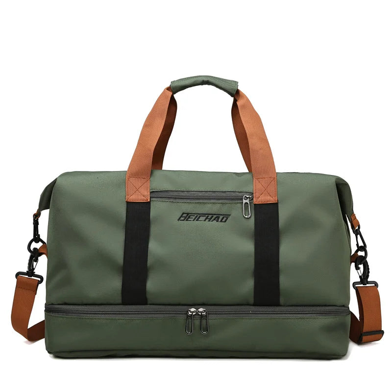 Large Capacity Fitness Bag Travel Bag Waterproof Sports Gym Bag Portable Luggage for Men Women Short Distance gym and travel bag