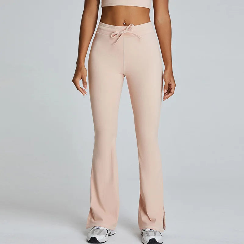 Hearuisavy Sports Flared Pants Women Breathable Gym Legging Women Yoga Clothing Fitness Running Workout Casual Bell-Bottoms