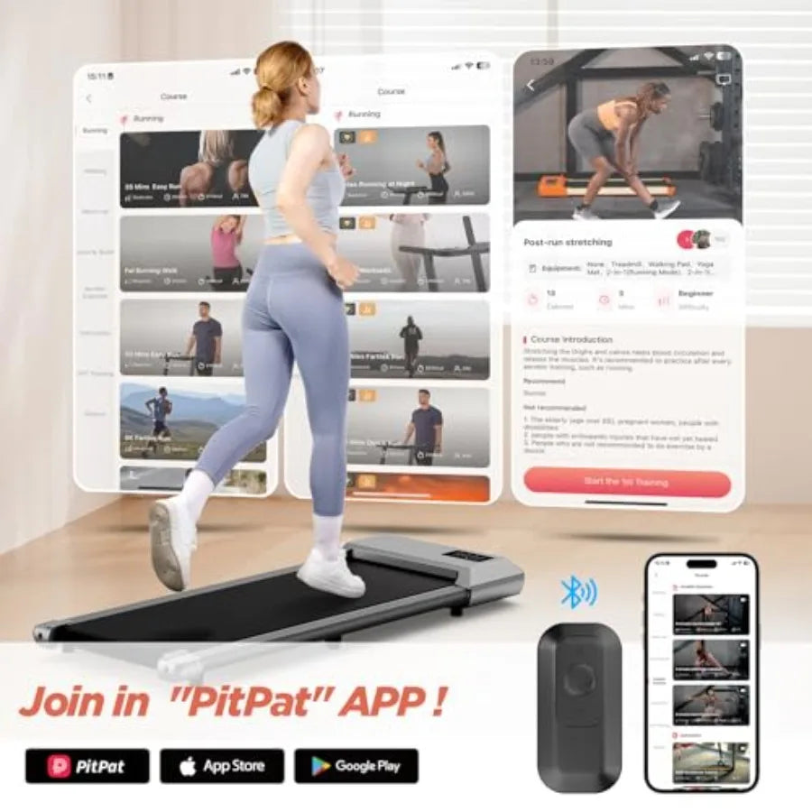 Walking Pad Under Desk Walking Pad Treadmills for Home Office Small Treadmills for Small Spaces 2 in 1 Walking Portable Desk Tr