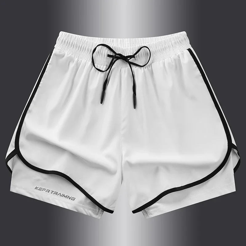【 S-5XL 】2025 Sports Three Piece Pants Summer Popular Anti glare Double layered Sports Shorts for Men and Women Couples Ru